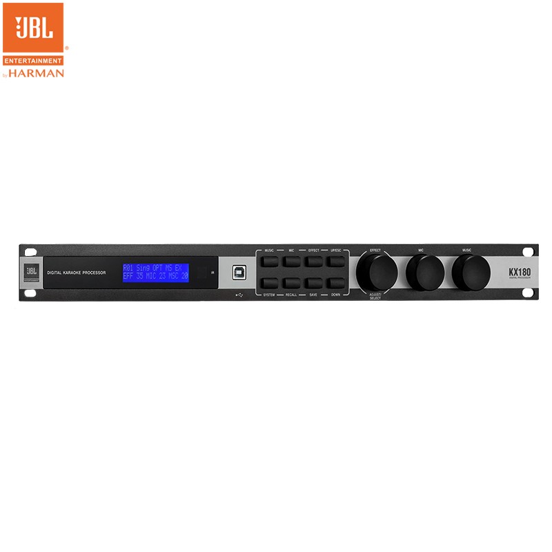 JBL KX180 KMP1200S 数字前级效果器卡拉OK调音台专业KTV话筒防啸叫音频处理器 KX180效果器